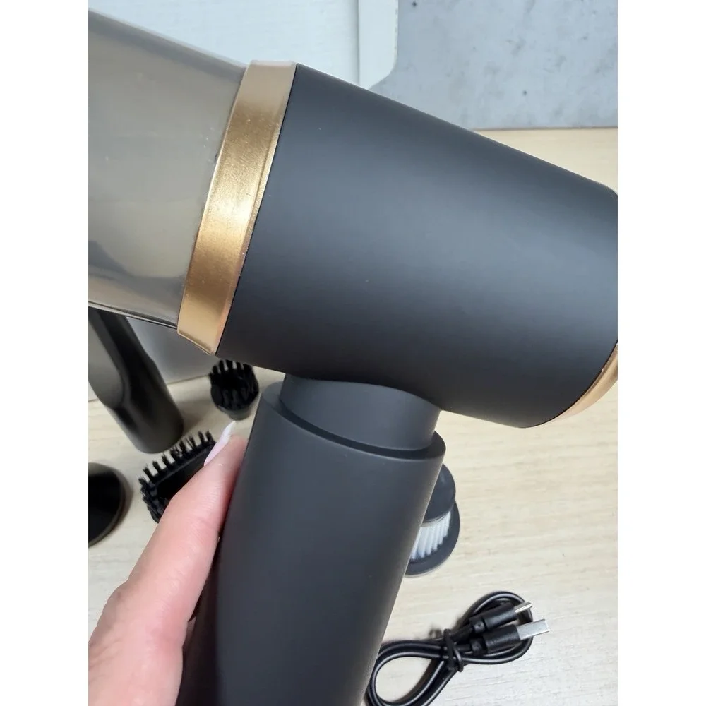 Wireless Car Vacuum Cleaner In Case, Portable Wet Dry, Handheld Black & Gold